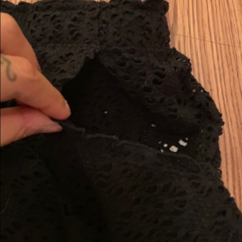 Free People Beach black crochet shorts small - Picture 6 of 7